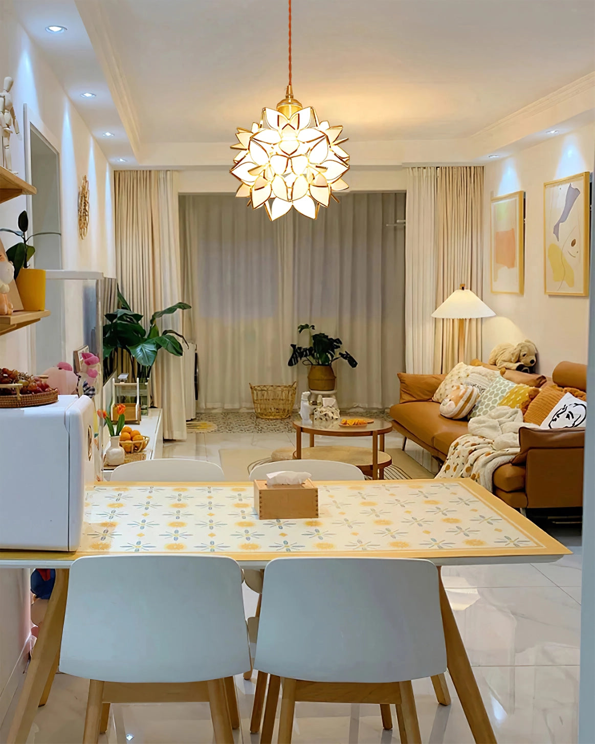 Capiz pendant light lamp | OpalDwell - OpalDwell