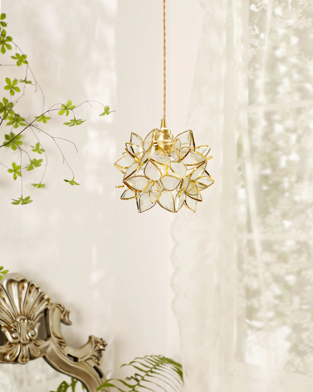 Capiz pendant light lamp | OpalDwell - OpalDwell
