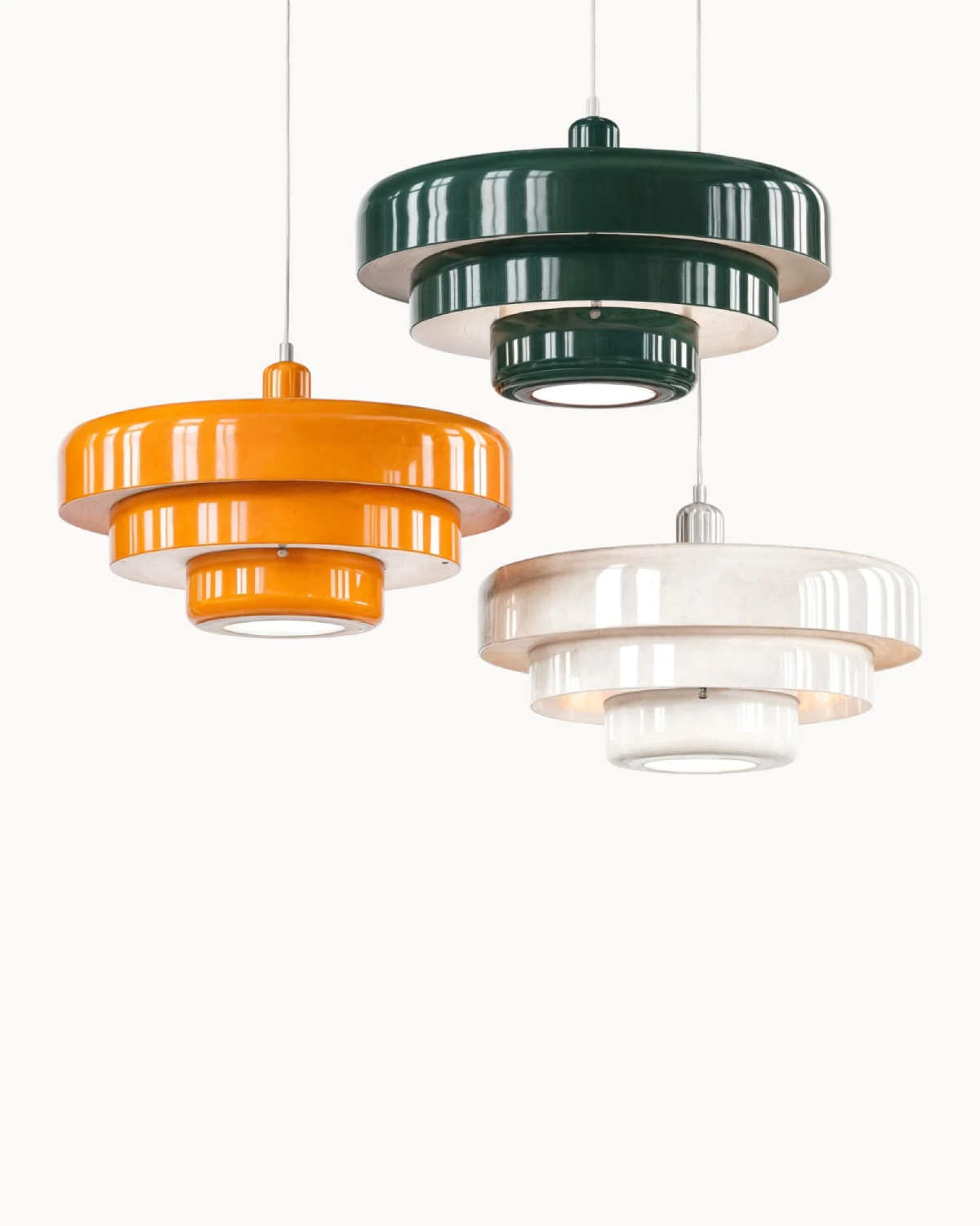 Solara Retro Orange Pendant Light With Modern Twist - OpalDwell