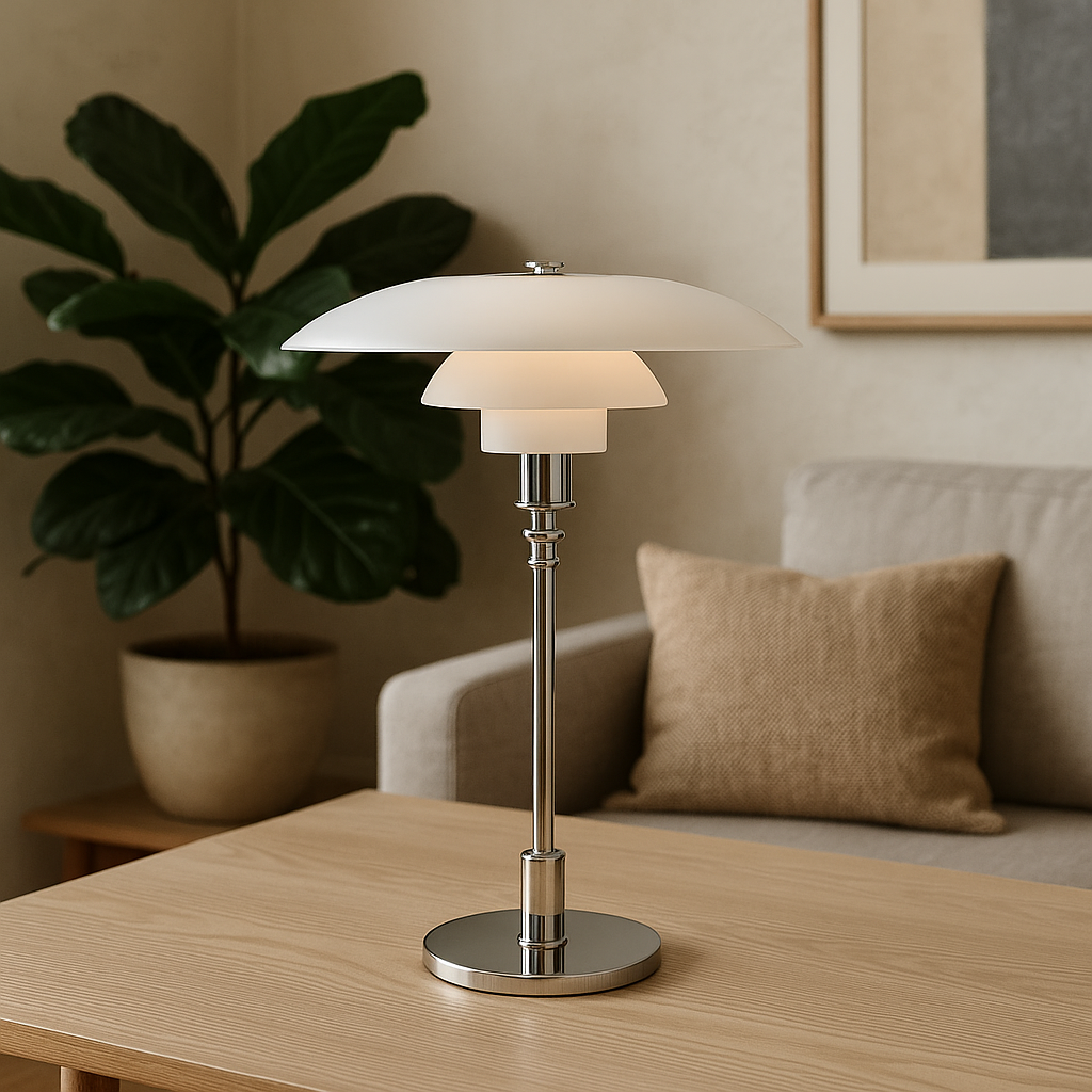 NovaGlow Table Lamp Dimmable LED For Bedroom Living Room And Reading - OpalDwell