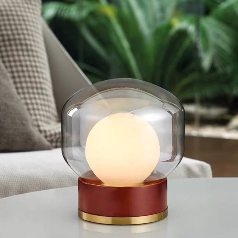 Aero Smoked Glass Table Lamp For Modern Bedside Light - OpalDwell