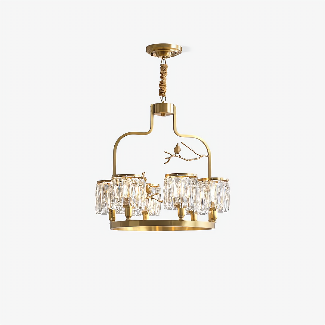Crystal Chandelier for Modern Spaces Elegant Ambient Lighting OpalDwell