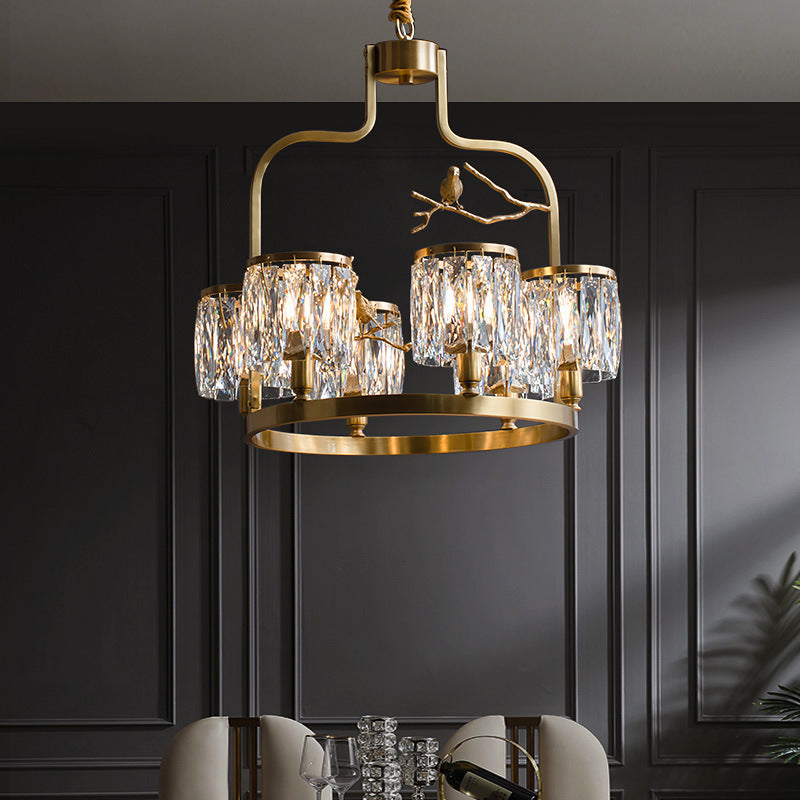 Crystal Chandelier for Modern Spaces Elegant Ambient Lighting OpalDwell