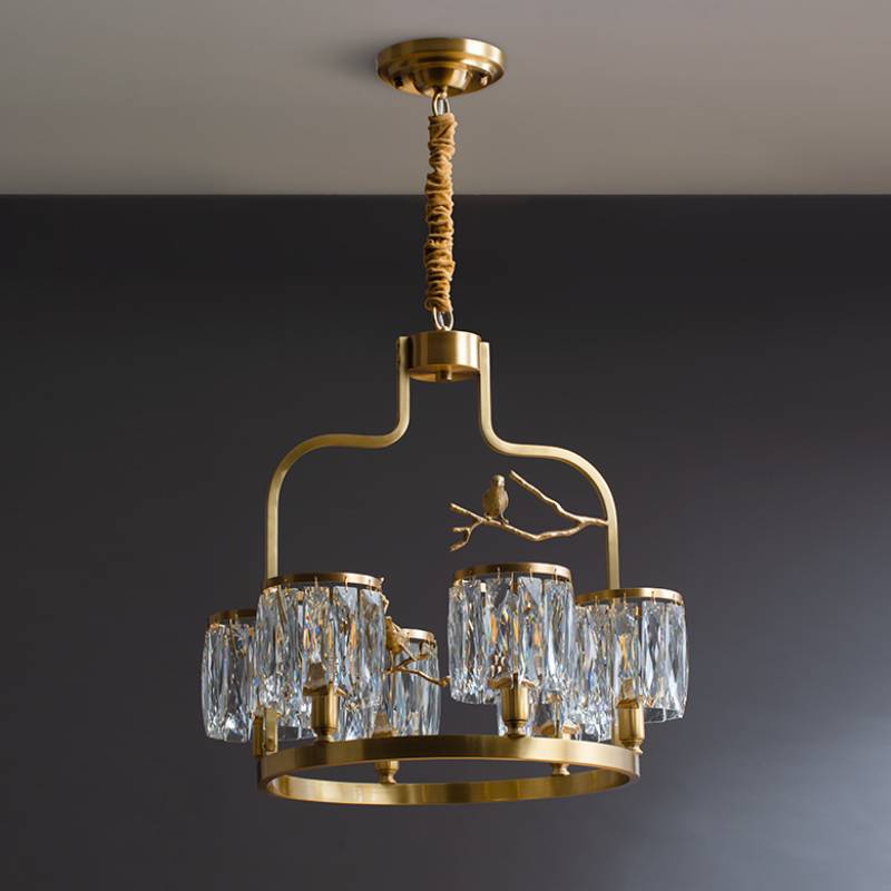 Crystal Chandelier for Modern Spaces Elegant Ambient Lighting OpalDwell