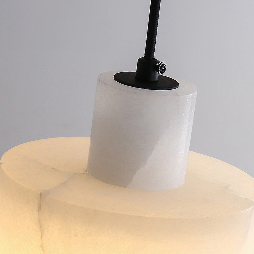 Nordic White Marble Minimalist Pendant Lamp By LumaMarble - OpalDwell