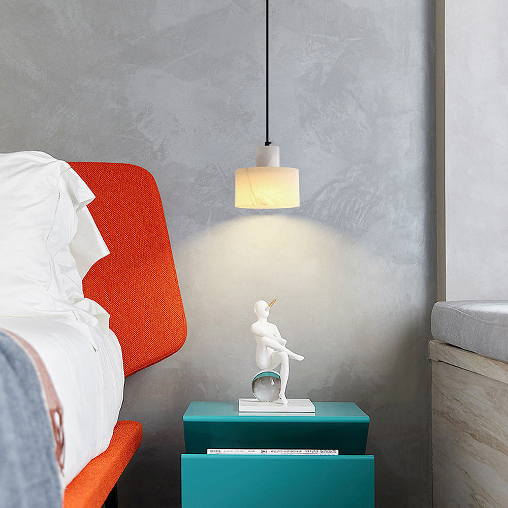 Nordic White Marble Minimalist Pendant Lamp By LumaMarble - OpalDwell