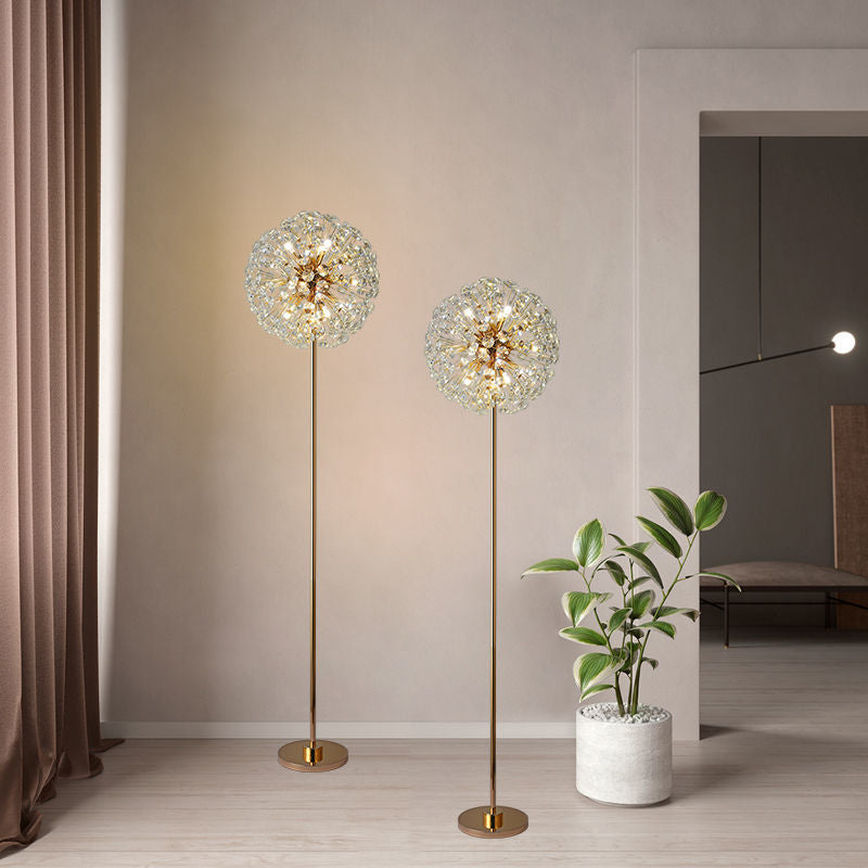 Meadow Bloom Crystal Floor Lamp With Luxury Gold Finish OpalDwell