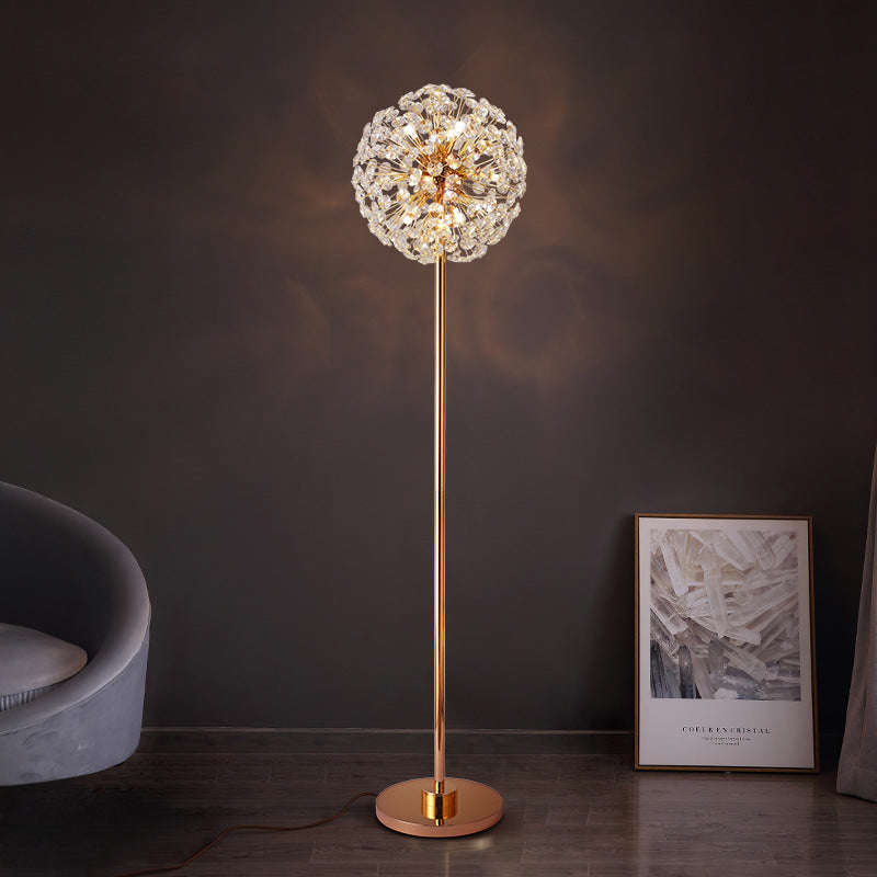 Meadow Bloom Crystal Floor Lamp With Luxury Gold Finish OpalDwell