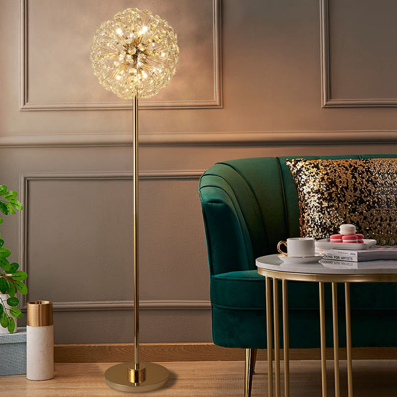 Meadow Bloom Crystal Floor Lamp With Luxury Gold Finish OpalDwell