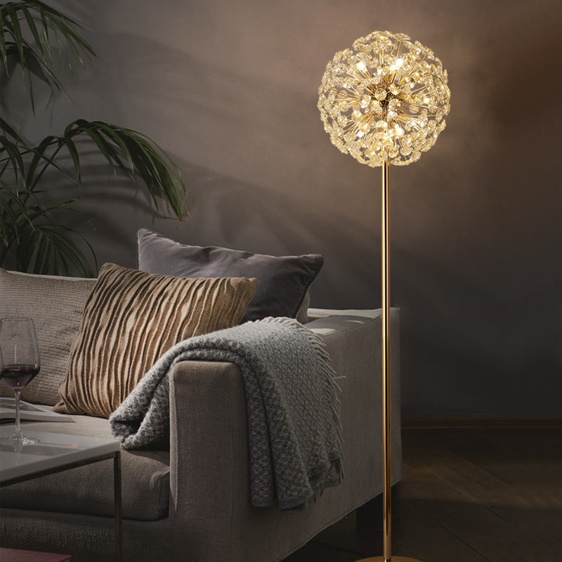 Meadow Bloom Crystal Floor Lamp With Luxury Gold Finish OpalDwell