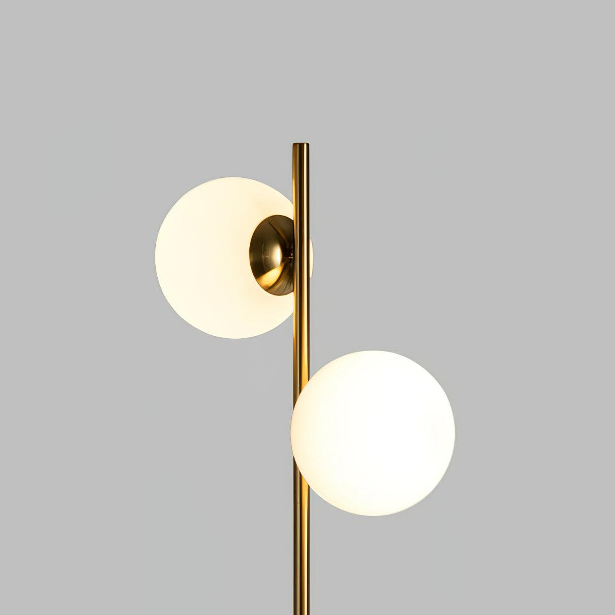 LunaraGlow LED Boomlamp - Mid-Century Glass Sphere Lamp - OpalDwell