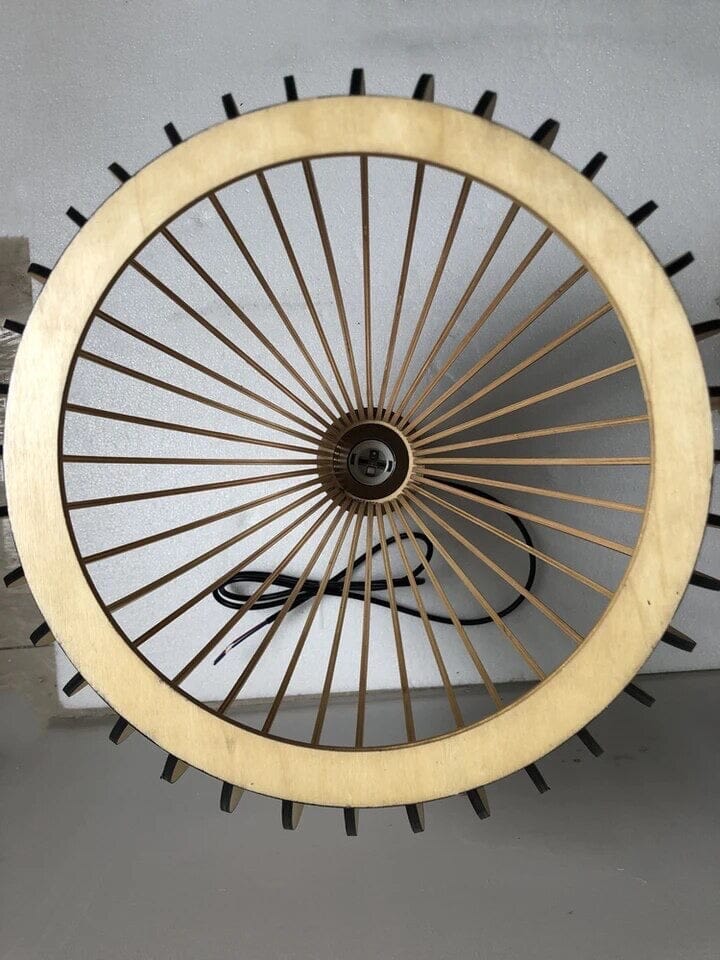 FjordLoom Wood Cage Pendant Light With Adjustable Cord | Birdcage Chandelier OpalDwell