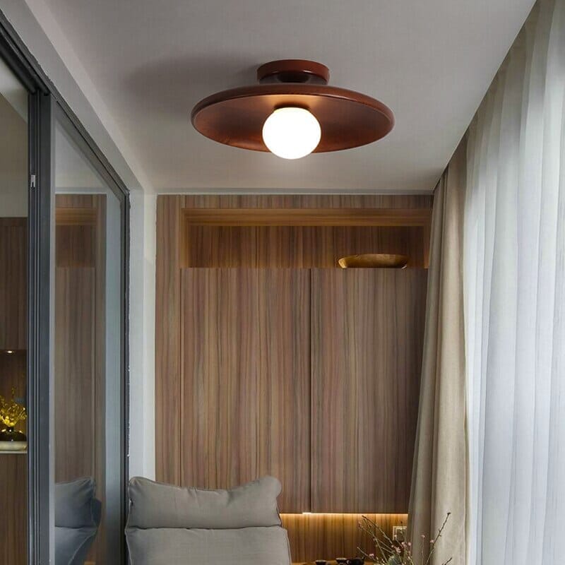Hearthwood Rustic Graceful LED Flush Mount Ceiling Light Fixture OpalDwell