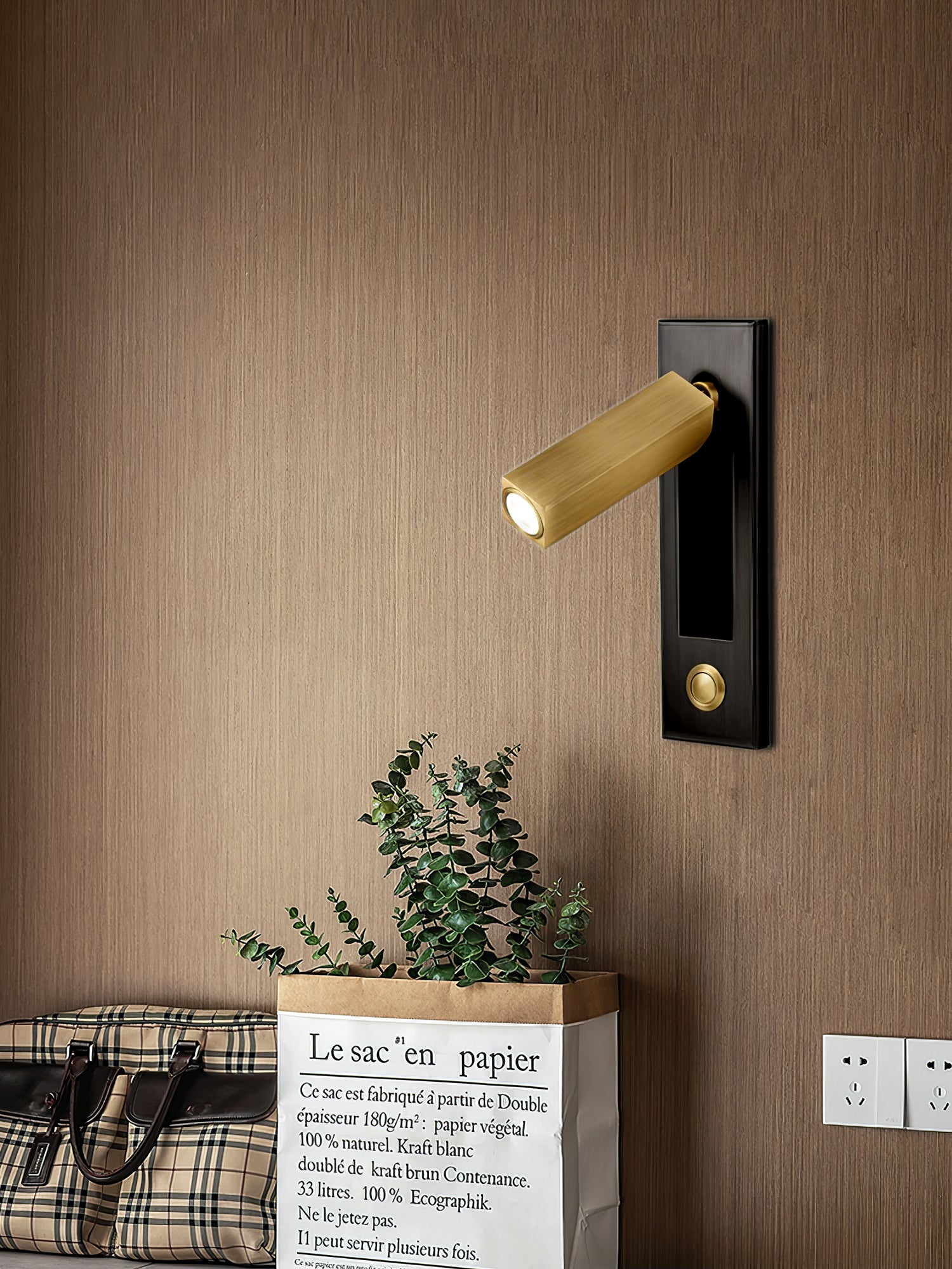 VeraLume Wall-Flush Bedside Sconce With Reading Light - OpalDwell