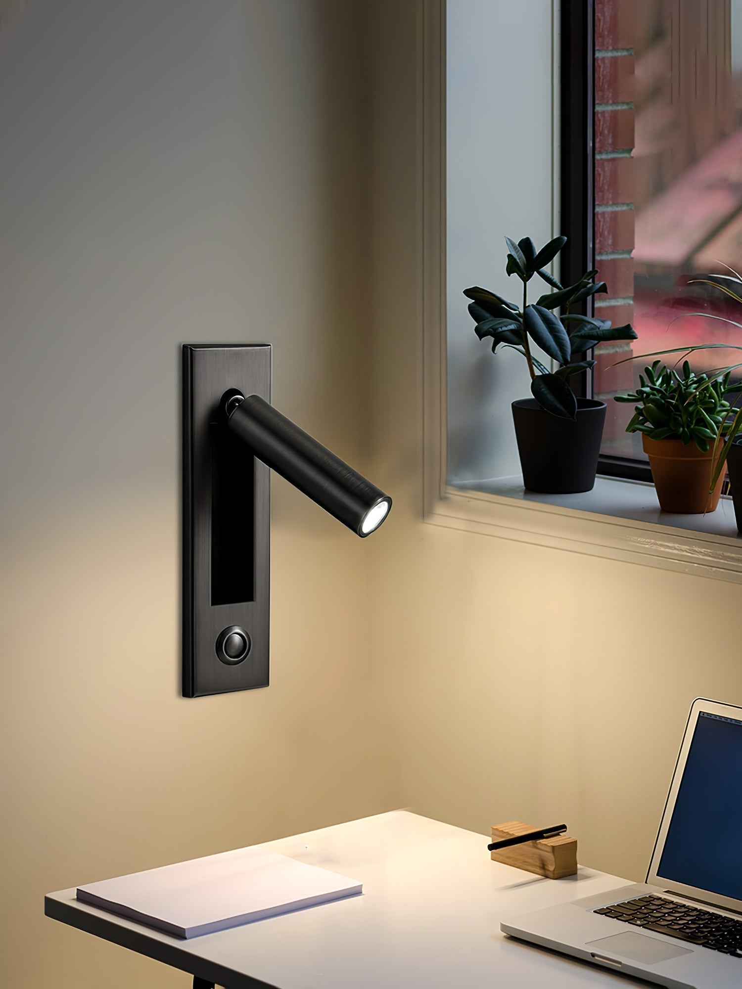 VeraLume Wall-Flush Bedside Sconce With Reading Light - OpalDwell