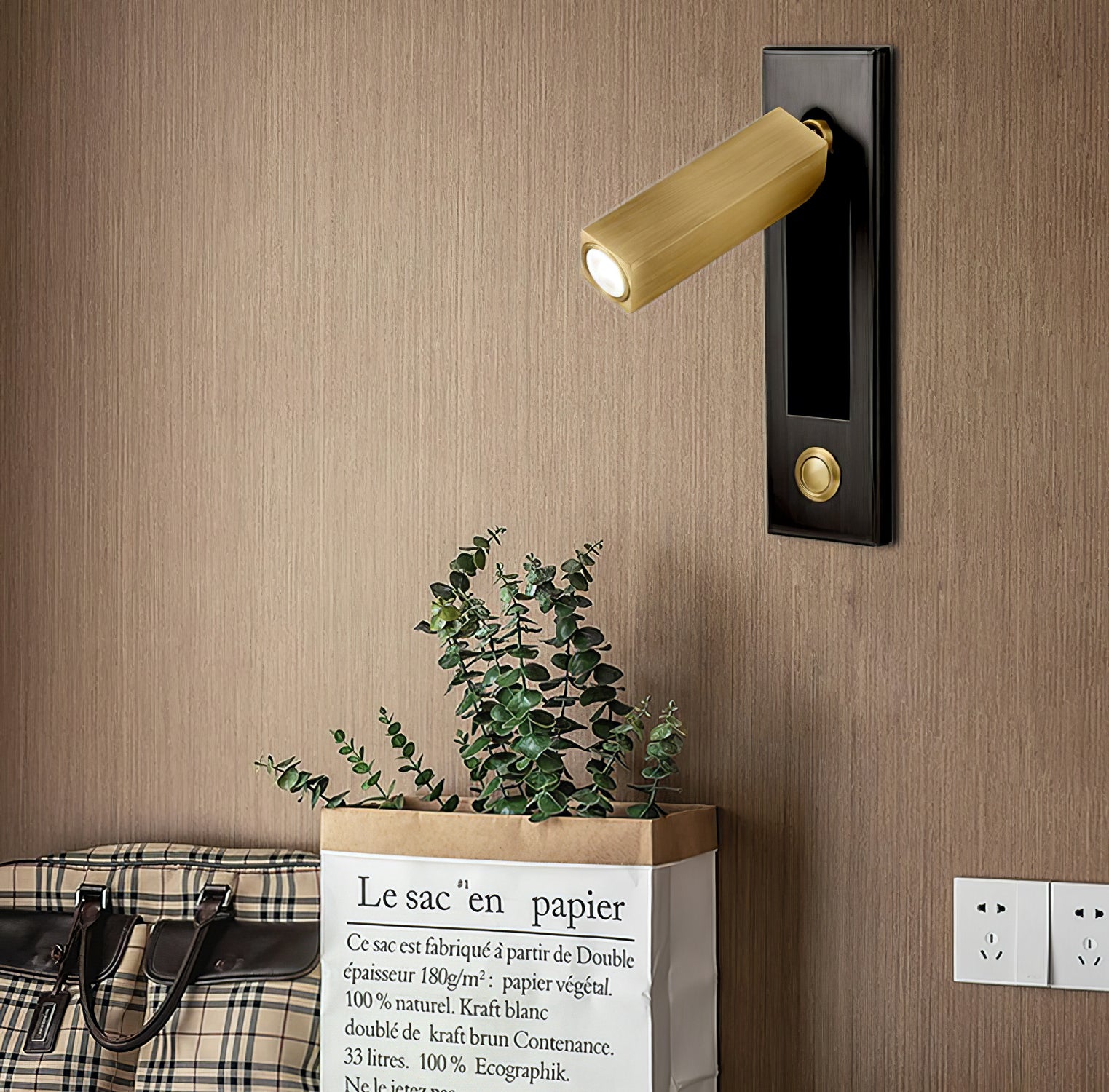 VeraLume Wall-Flush Bedside Sconce With Reading Light - OpalDwell