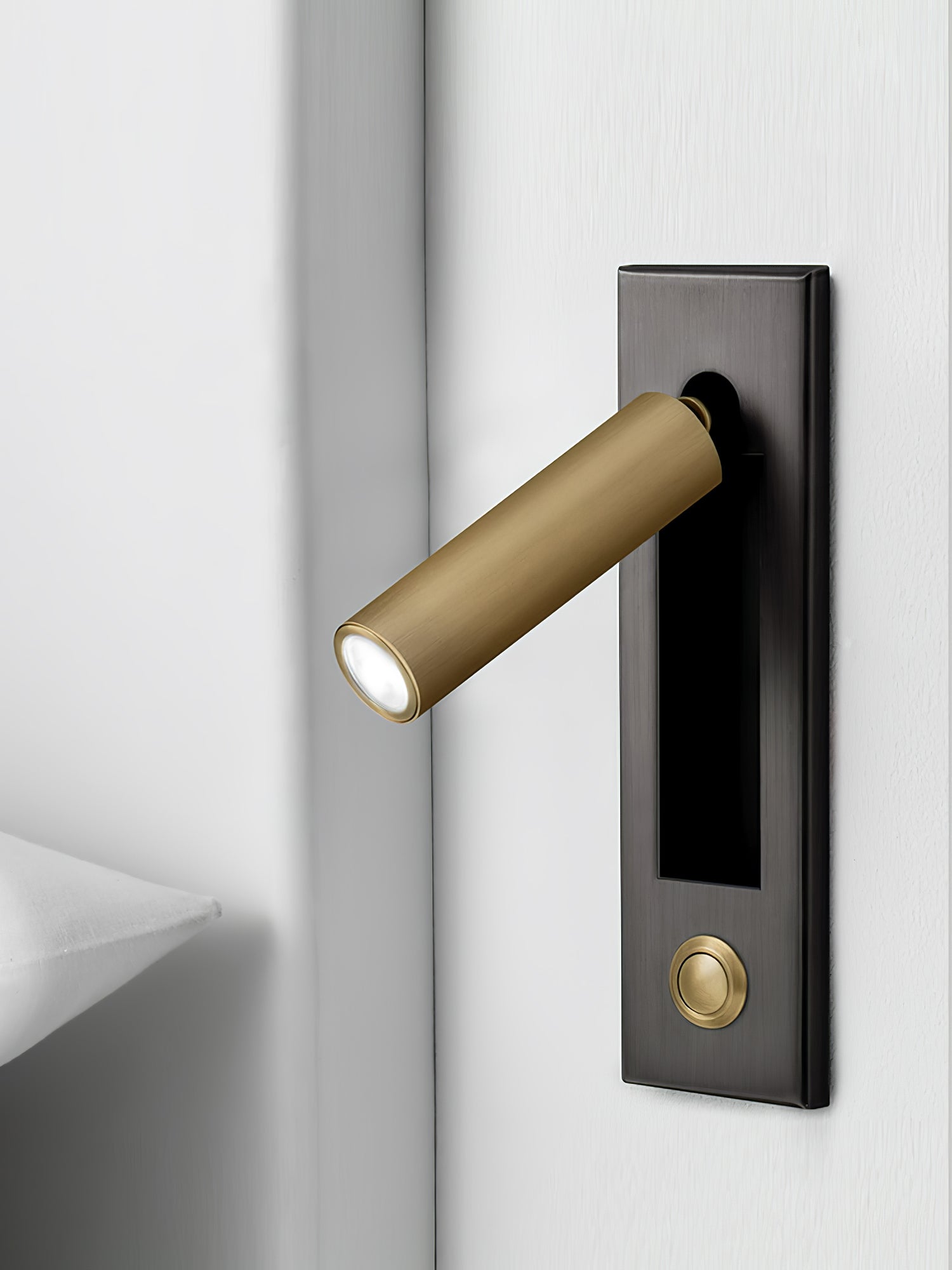 VeraLume Wall-Flush Bedside Sconce With Reading Light - OpalDwell