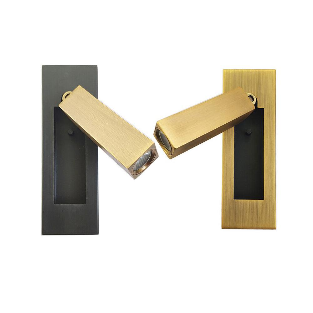 VeraLume Wall-Flush Bedside Sconce With Reading Light - OpalDwell