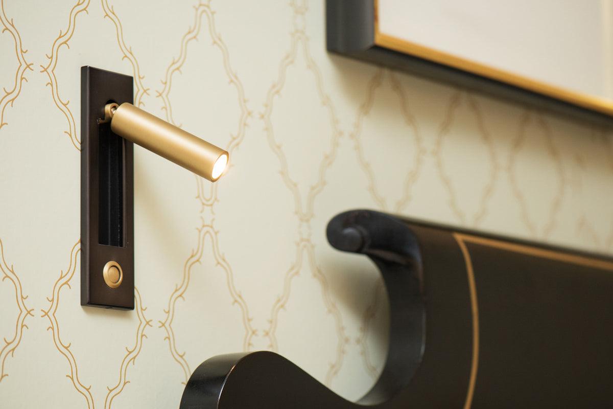VeraLume Wall-Flush Bedside Sconce With Reading Light - OpalDwell