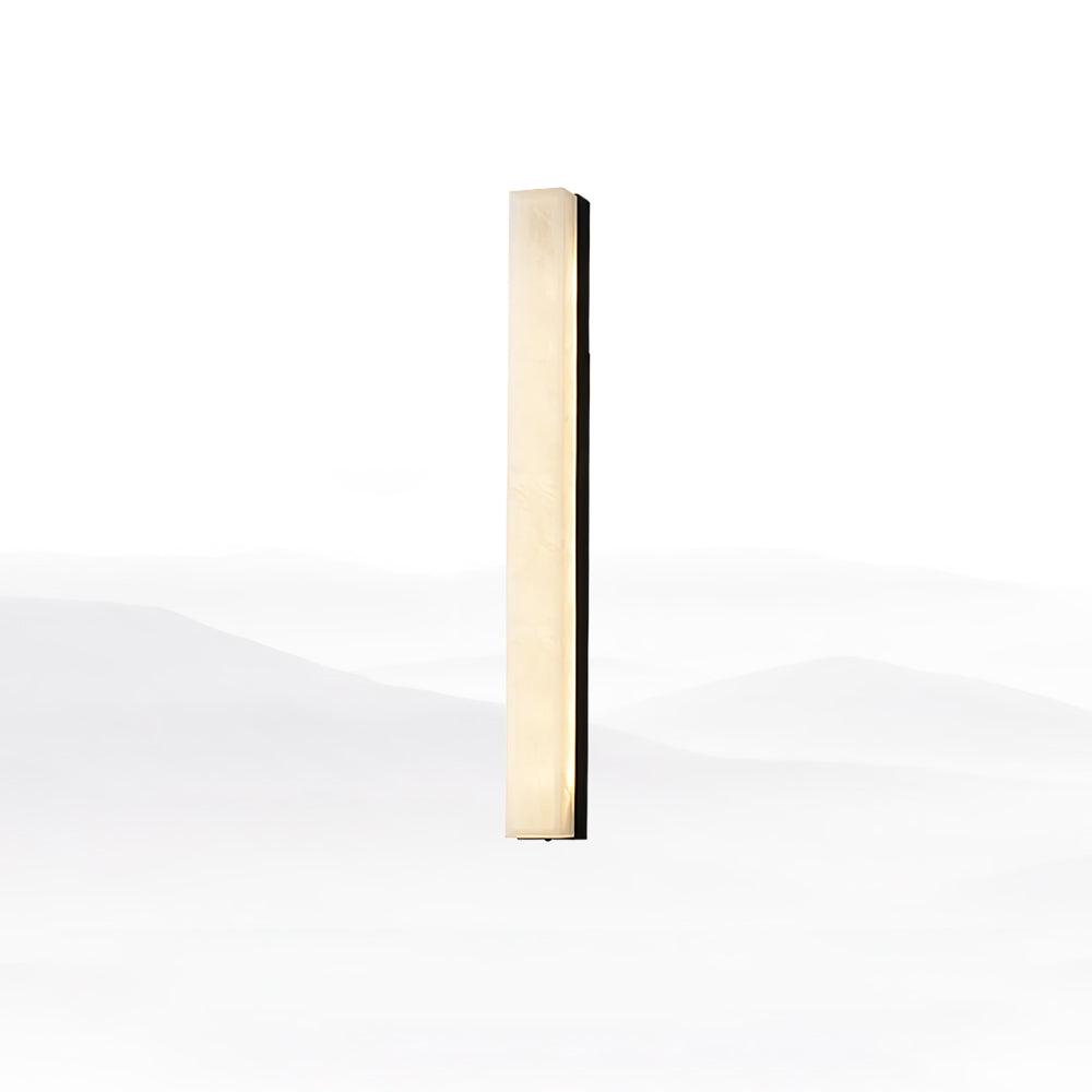 Lyra Brass Alabaster Wall Lamp Modern Vertical for Bedroom - OpalDwell