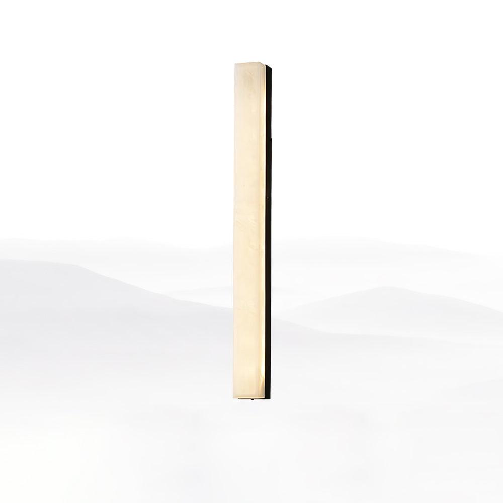 Lyra Brass Alabaster Wall Lamp Modern Vertical for Bedroom - OpalDwell