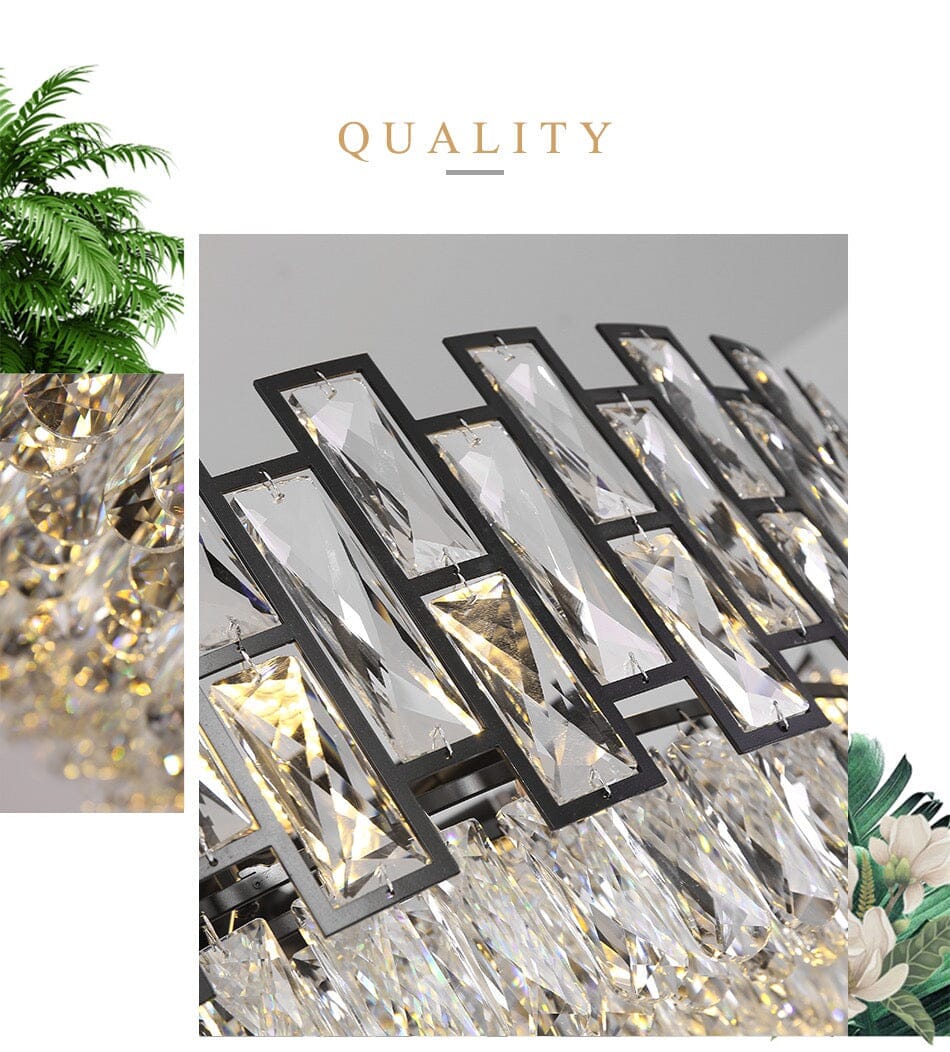 Nova Crystal Pendant Light in Stainless Steel with K9 Crystals and LED - OpalDwell