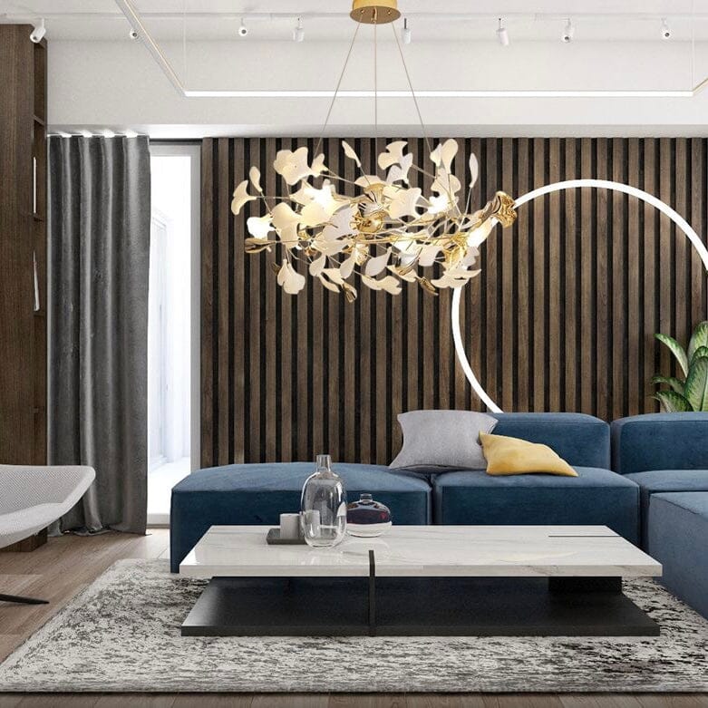 Lunsera Ceramic Petal Chandelier With Frosted Glass Finish OpalDwell