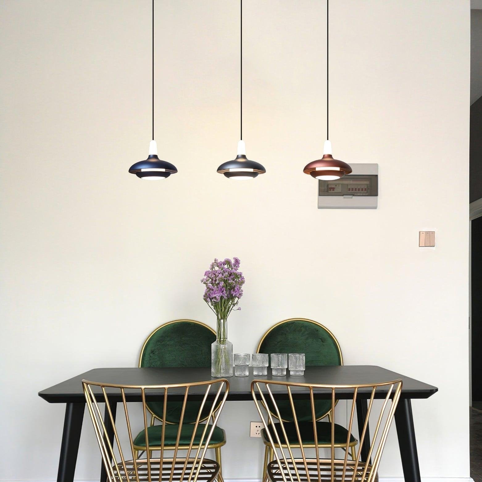SolaraTrio Natural Style Aluminum Pendant Lamp With LED - OpalDwell