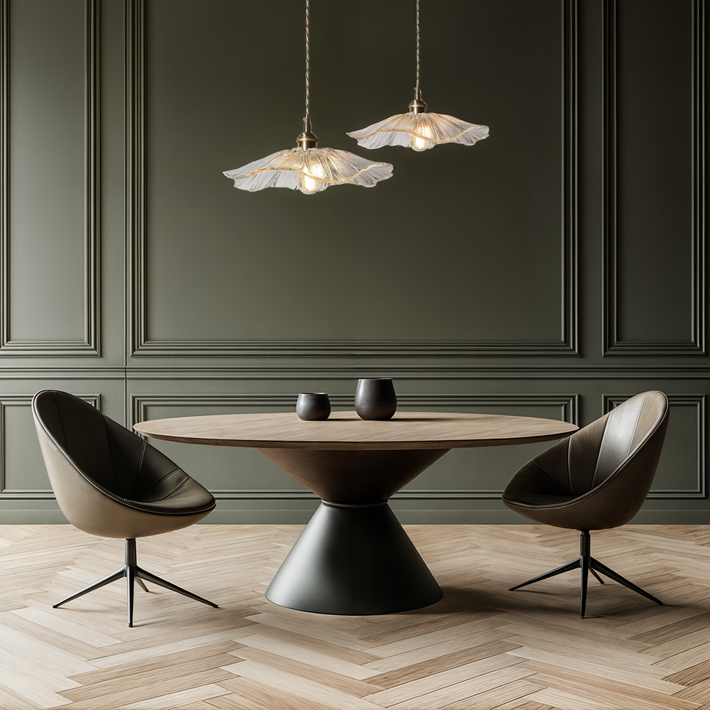 Liora | Floral Glass Pendant - OpalDwell