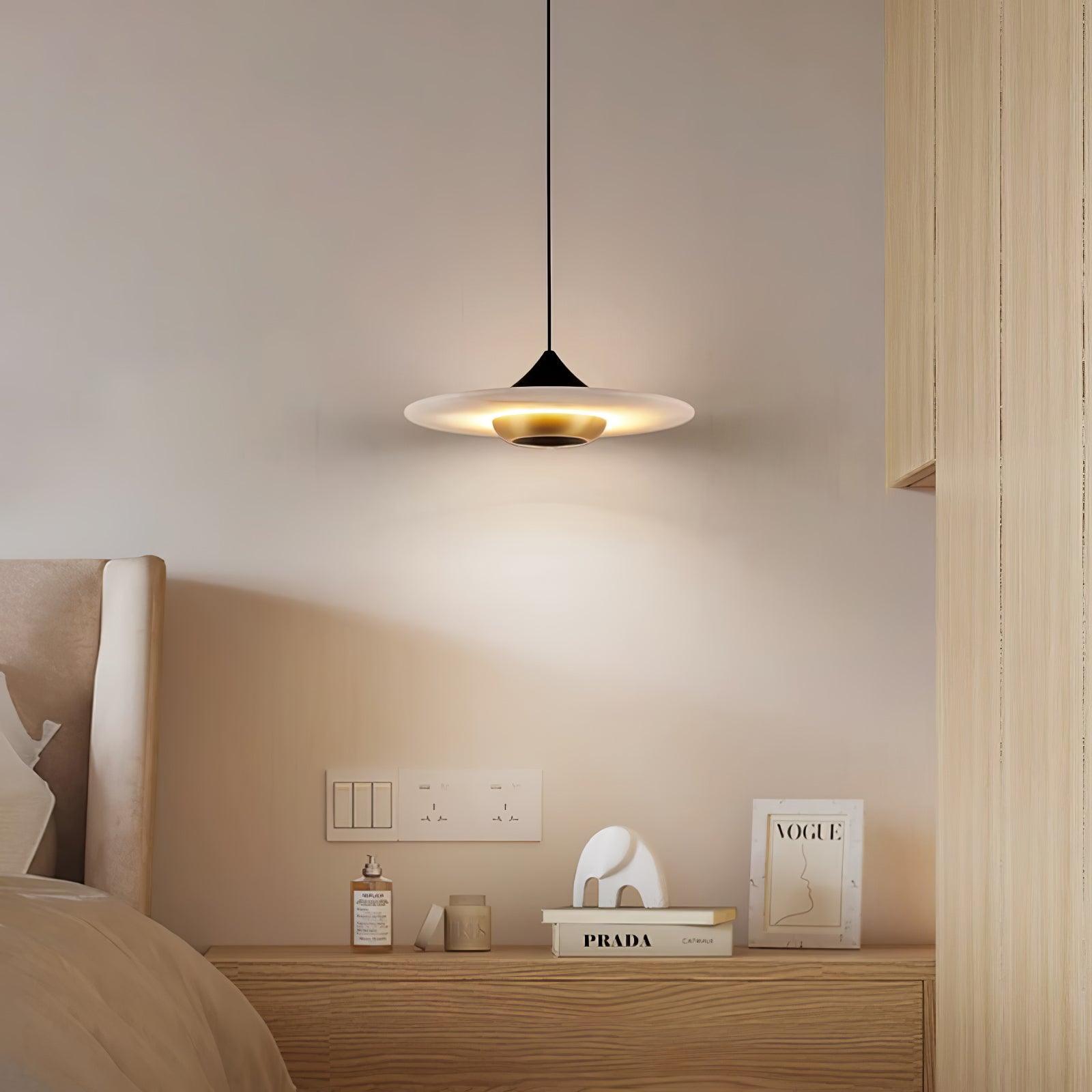Elara Marble Pendant Light Modern With Integrated LED - OpalDwell