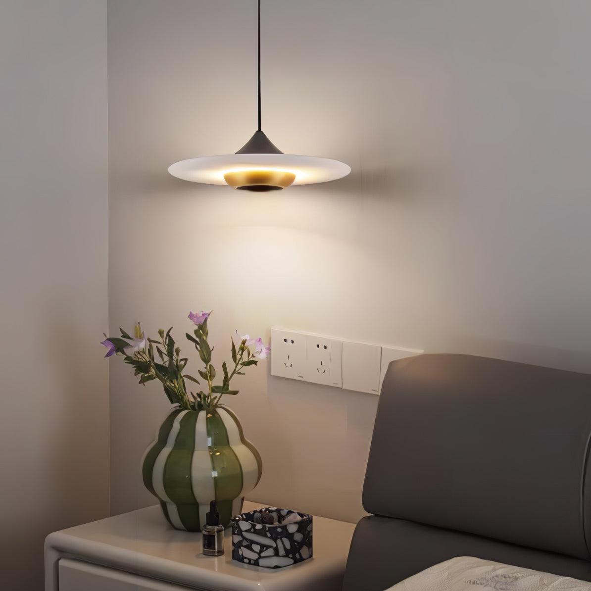 Elara Marble Pendant Light Modern With Integrated LED - OpalDwell