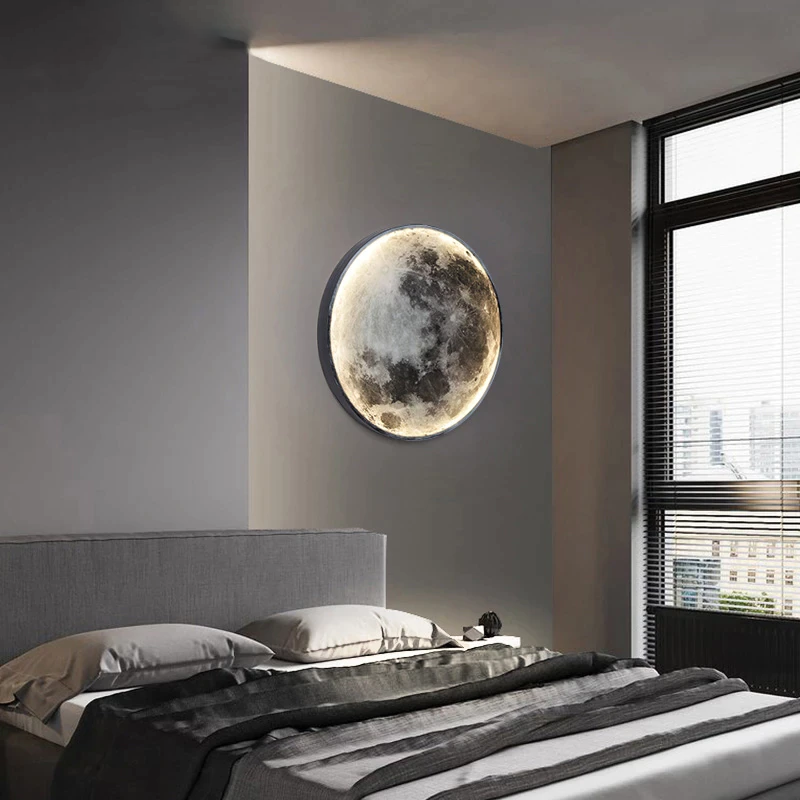 NovaLume Moon Glow LED Lamp With Dimmer for Cozy Bedroom Ambience - OpalDwell