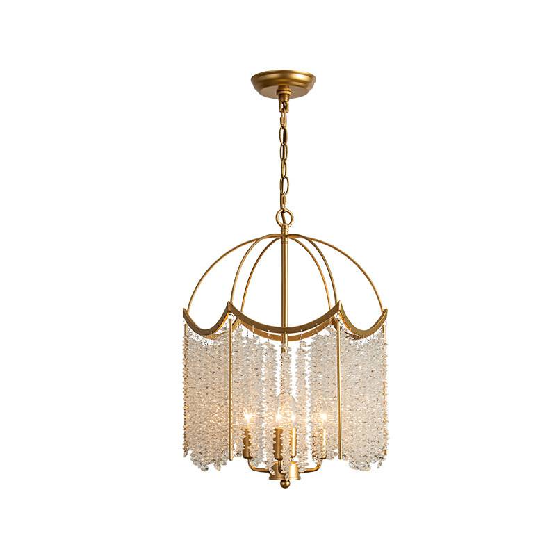 Opulent Crystal Pendant Light Gold Chandelier Ceiling Lamp OpalDwell