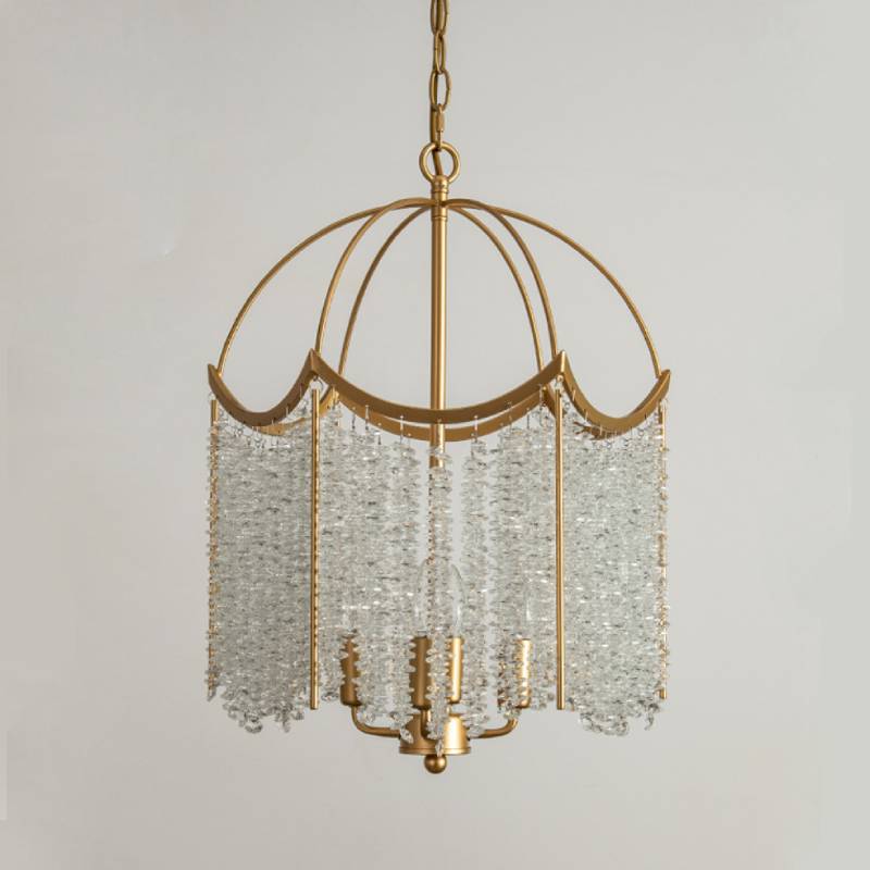 Opulent Crystal Pendant Light Gold Chandelier Ceiling Lamp OpalDwell
