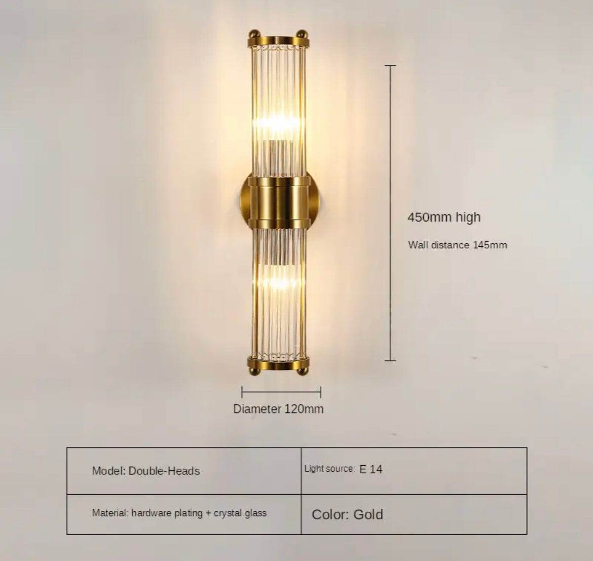 Elara Crystal Wall Lamp - OpalDwell
