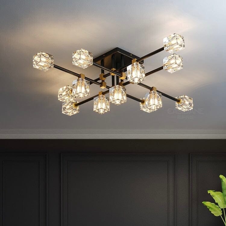 Cube Chandelier in Black - OpalDwell