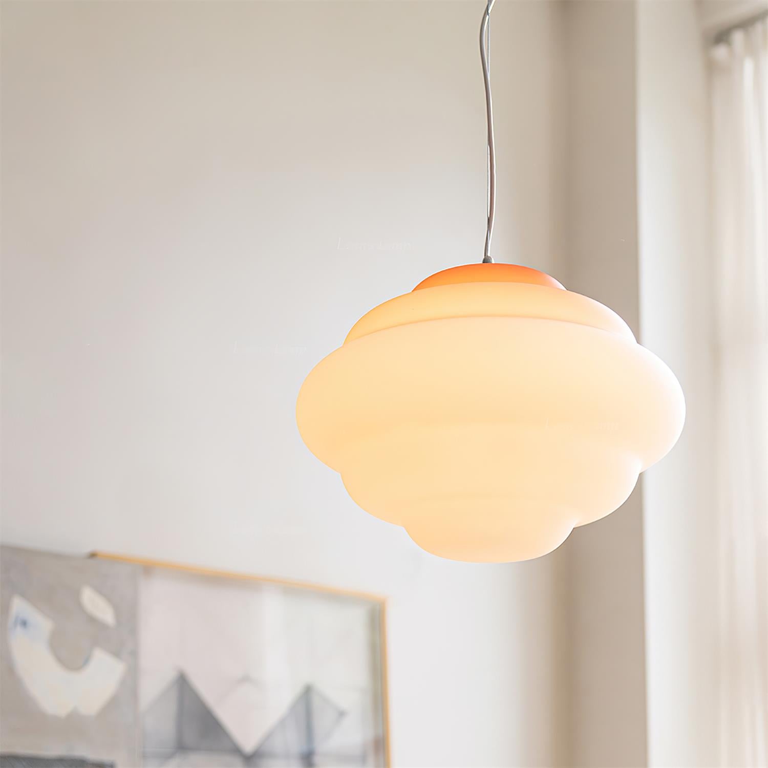 AuroraHue Gradient Frosted Glass Pendant Lamp For Ambience - OpalDwell