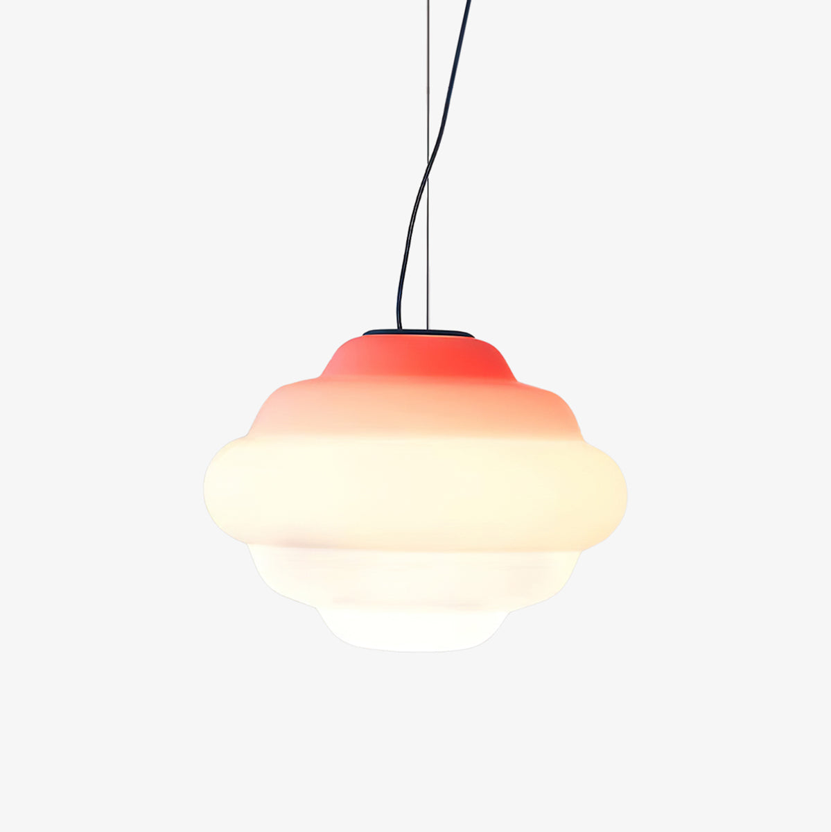 AuroraHue Gradient Frosted Glass Pendant Lamp For Ambience - OpalDwell