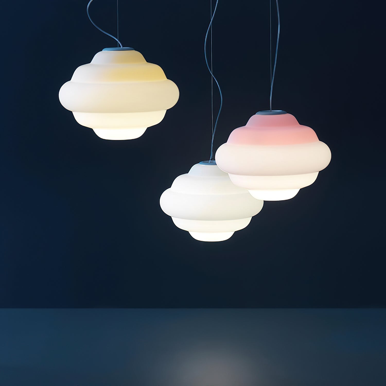 AuroraHue Gradient Frosted Glass Pendant Lamp For Ambience - OpalDwell