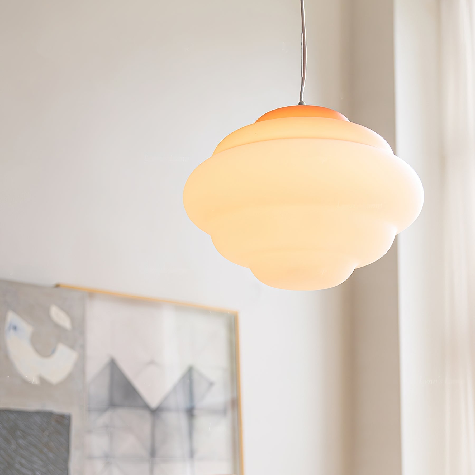 AuroraHue Gradient Frosted Glass Pendant Lamp For Ambience - OpalDwell
