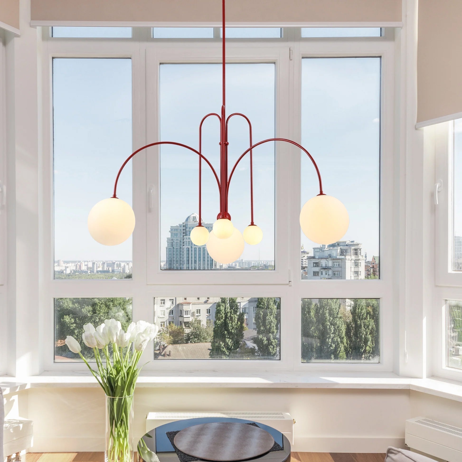 Elara Crest Pendant Light, Dramatic Hanging Fixture - OpalDwell