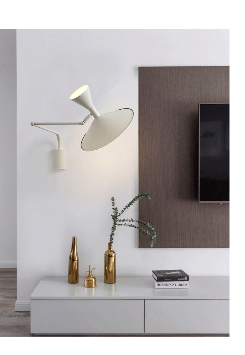 NovaSwing Wall Lamp Plug In Swing Arm for Bedroom Decor - OpalDwell