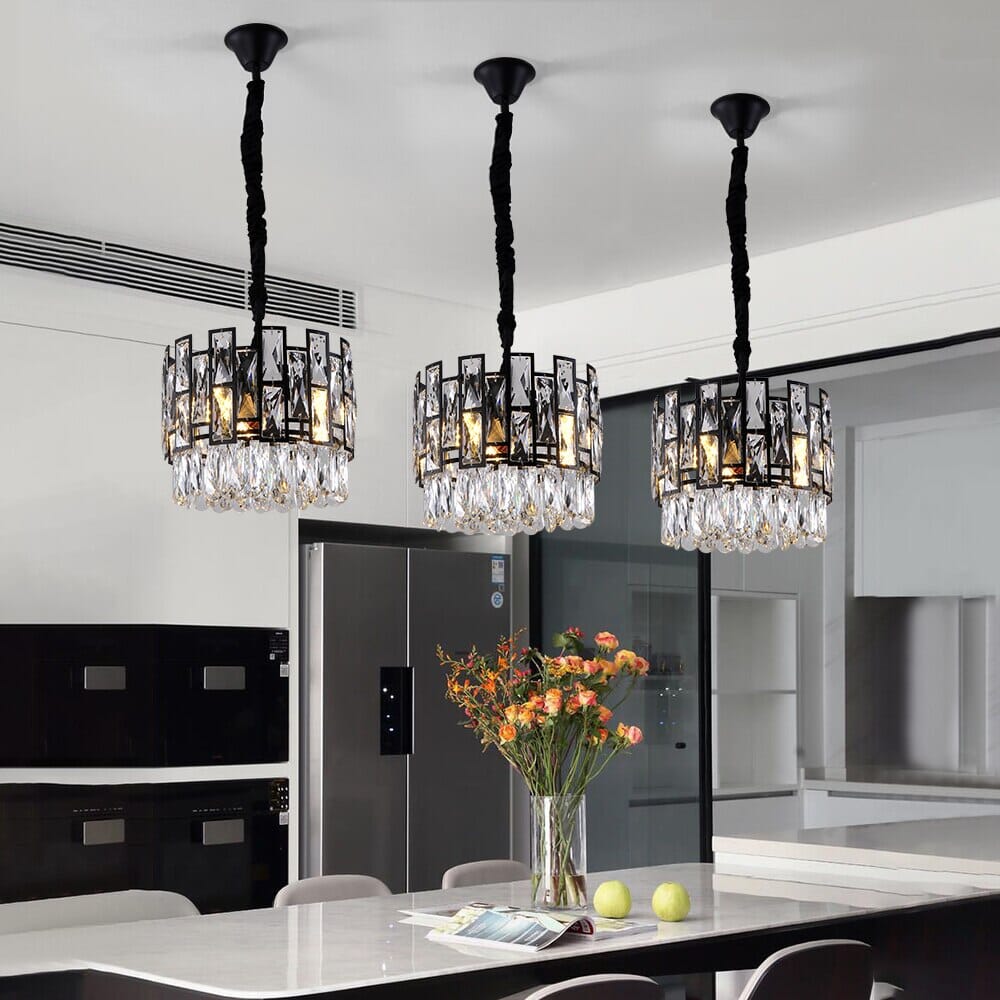 Nova Crystal Pendant Light in Stainless Steel with K9 Crystals and LED - OpalDwell