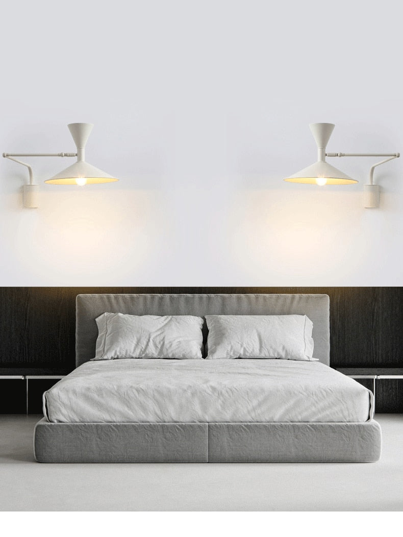 NovaSwing Wall Lamp Plug In Swing Arm for Bedroom Decor - OpalDwell