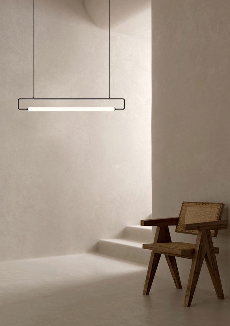 Nordis Arc Dining Bar Chandelier Black Minimalist Light - OpalDwell