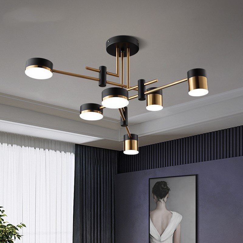 Elara | Scandinavian Black And Gold Chandelier | OpalDwell - OpalDwell