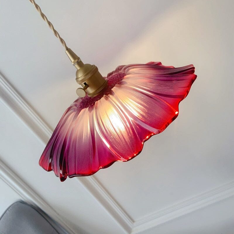 Liora | Floral Glass Pendant - OpalDwell