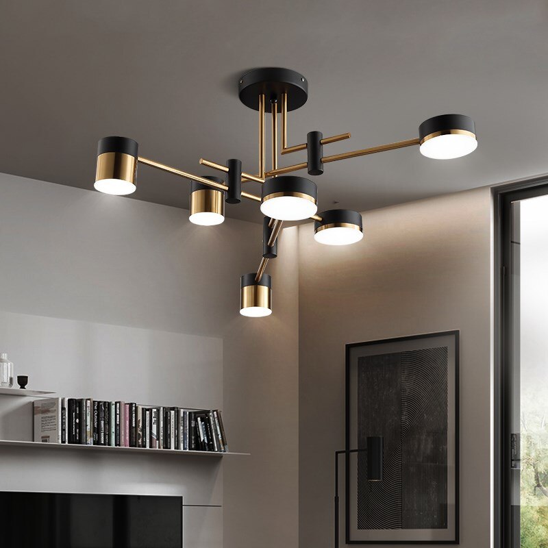 Elara | Scandinavian Black And Gold Chandelier | OpalDwell - OpalDwell