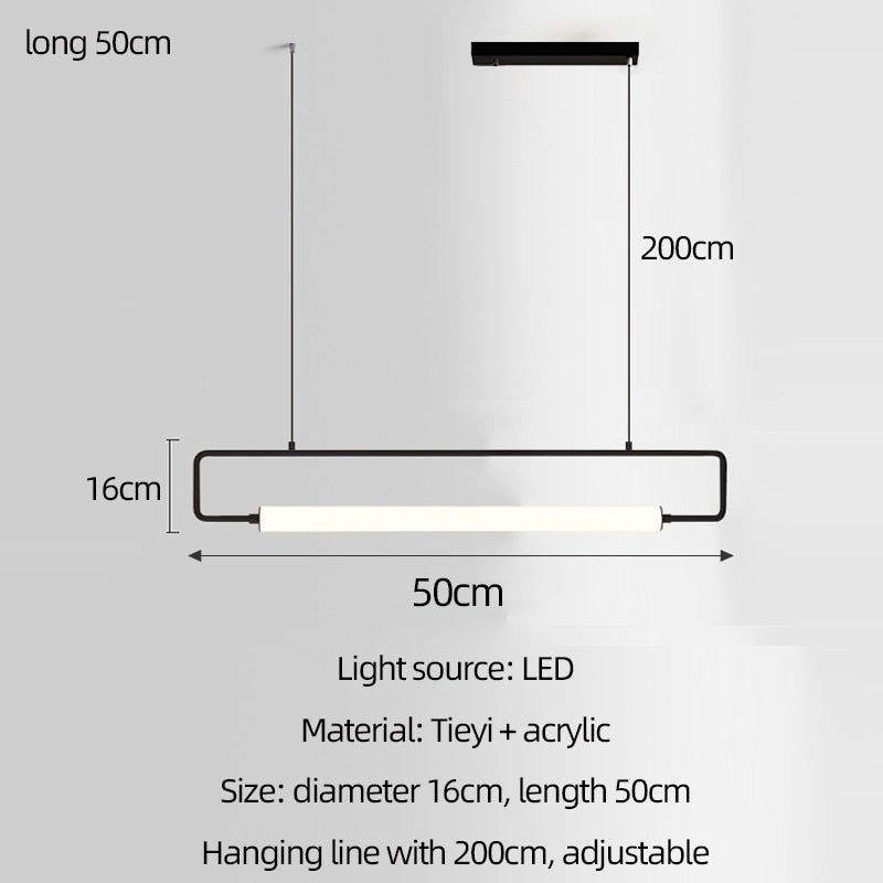 Nordis Arc Dining Bar Chandelier Black Minimalist Light - OpalDwell