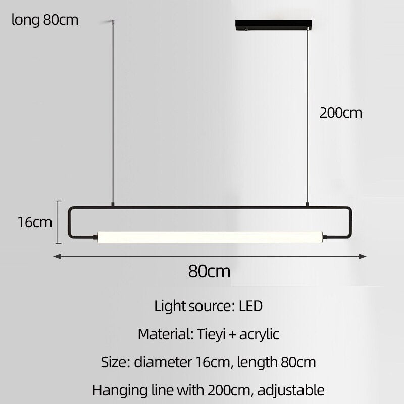 Nordis Arc Dining Bar Chandelier Black Minimalist Light - OpalDwell